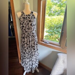 NWT Calvin Klein Halter Neck Maxi Ruffled Dress 6